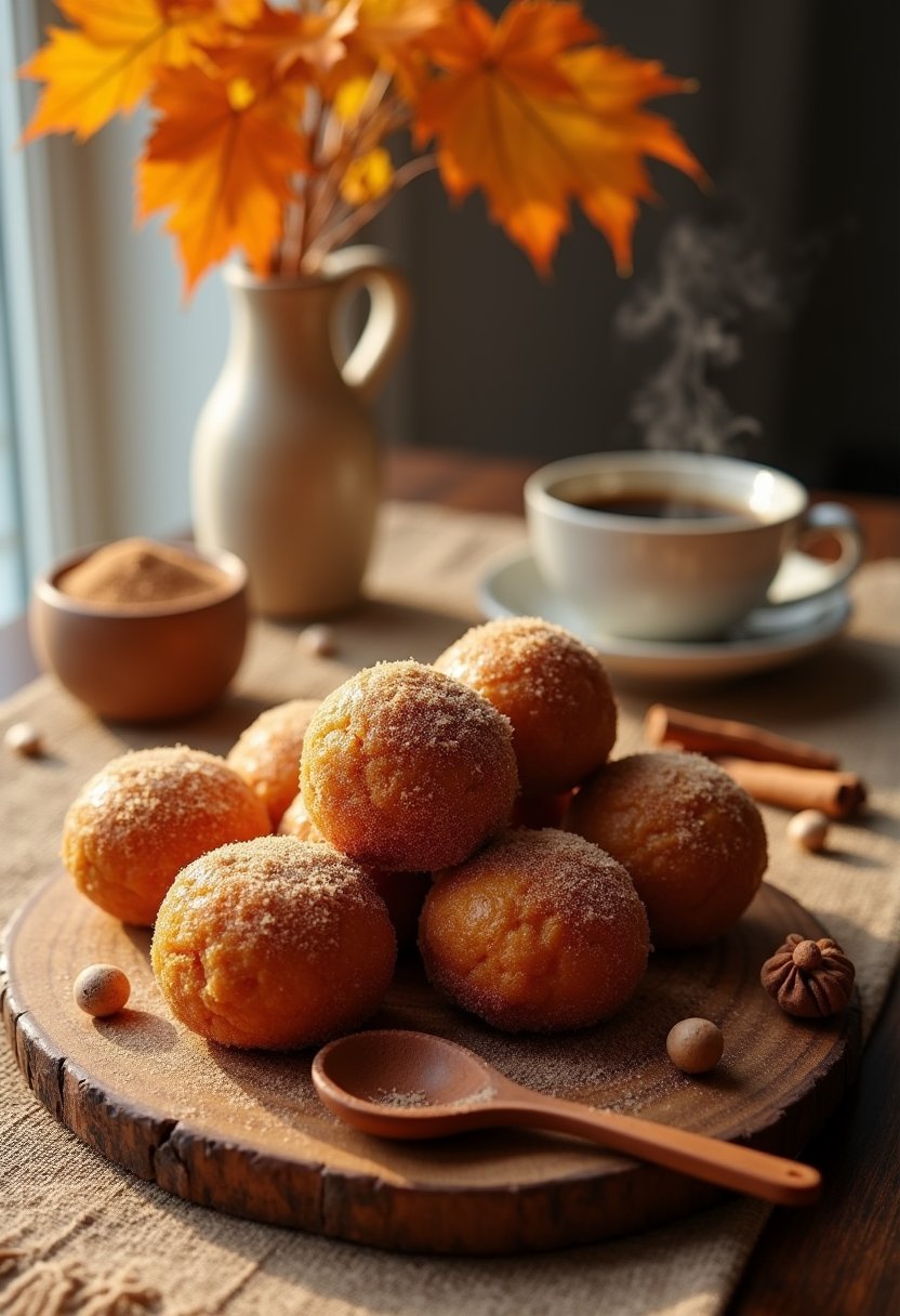 Pumpkin Donut Holes Recipe dish