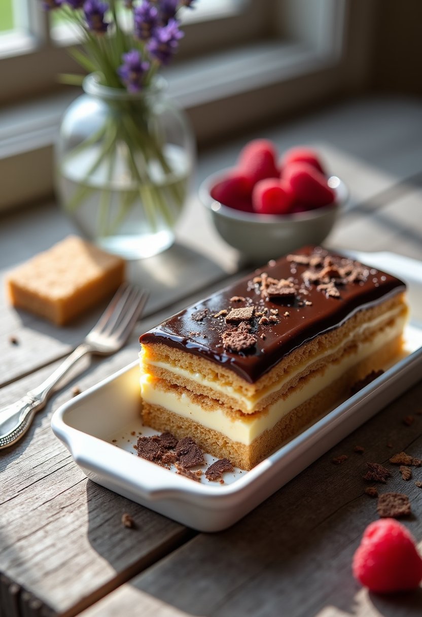 No Bake Eclair Cake Recipe dish