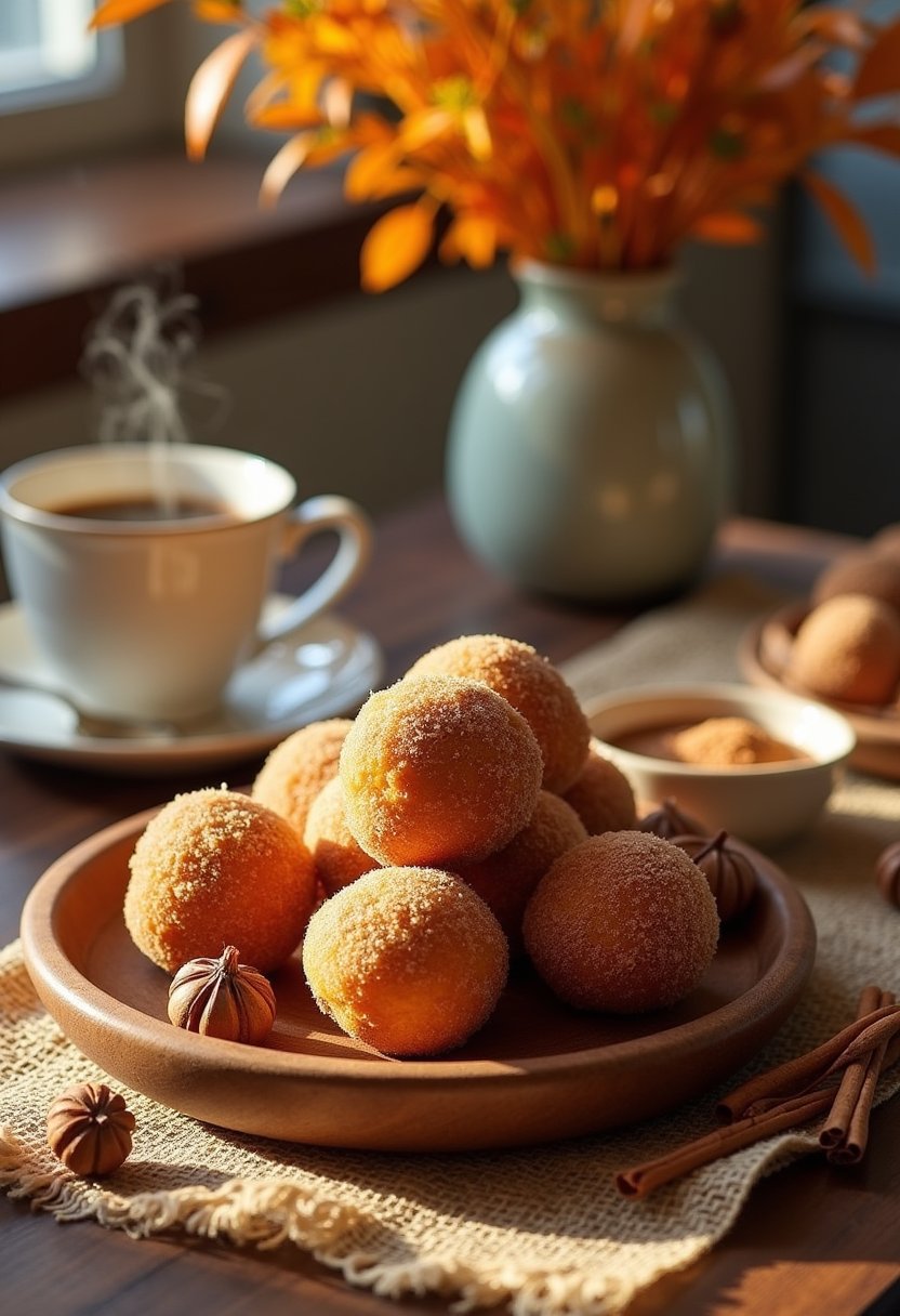 Pumpkin Donut Holes Recipe final dish