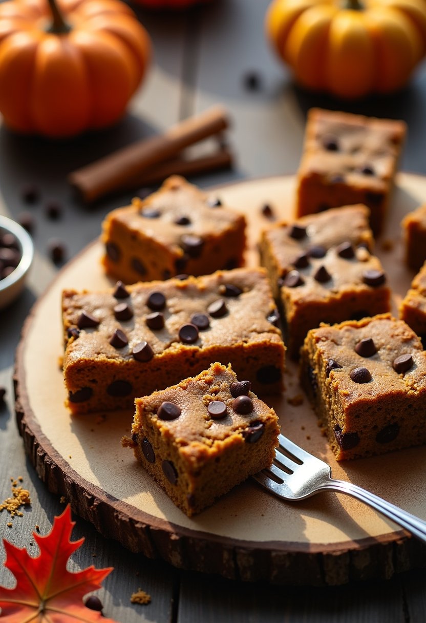 Fudgy Pumpkin Chocolate Chip Bars Recipe