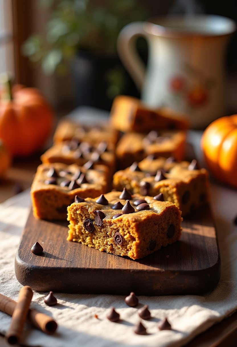 Pumpkin Chocolate Chip Bars Recipe dish