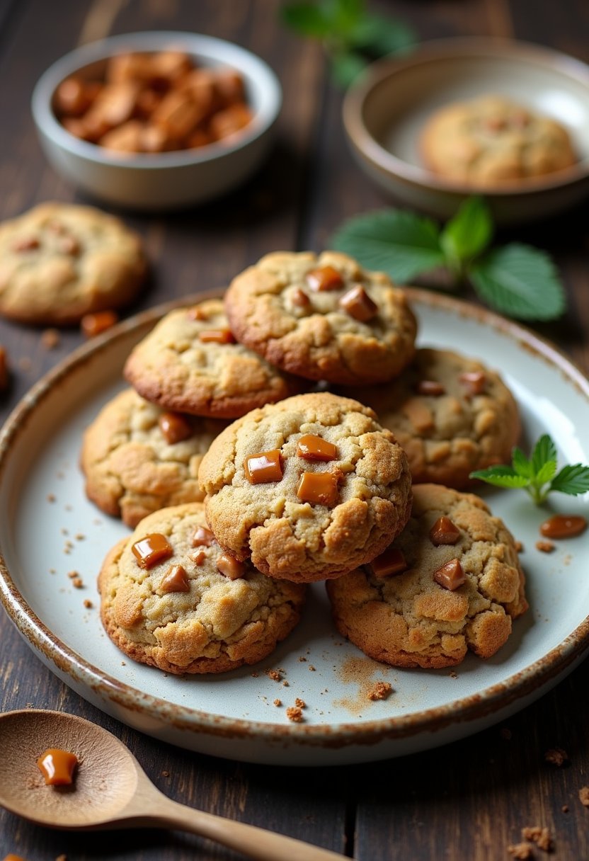 Brown Butter Toffee Cookies Recipe dish