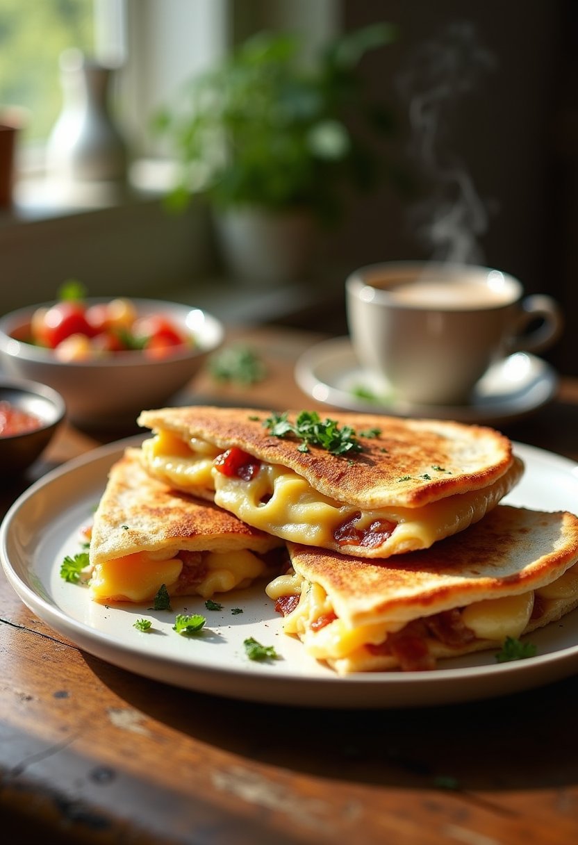 Breakfast Quesadillas Recipe final dish