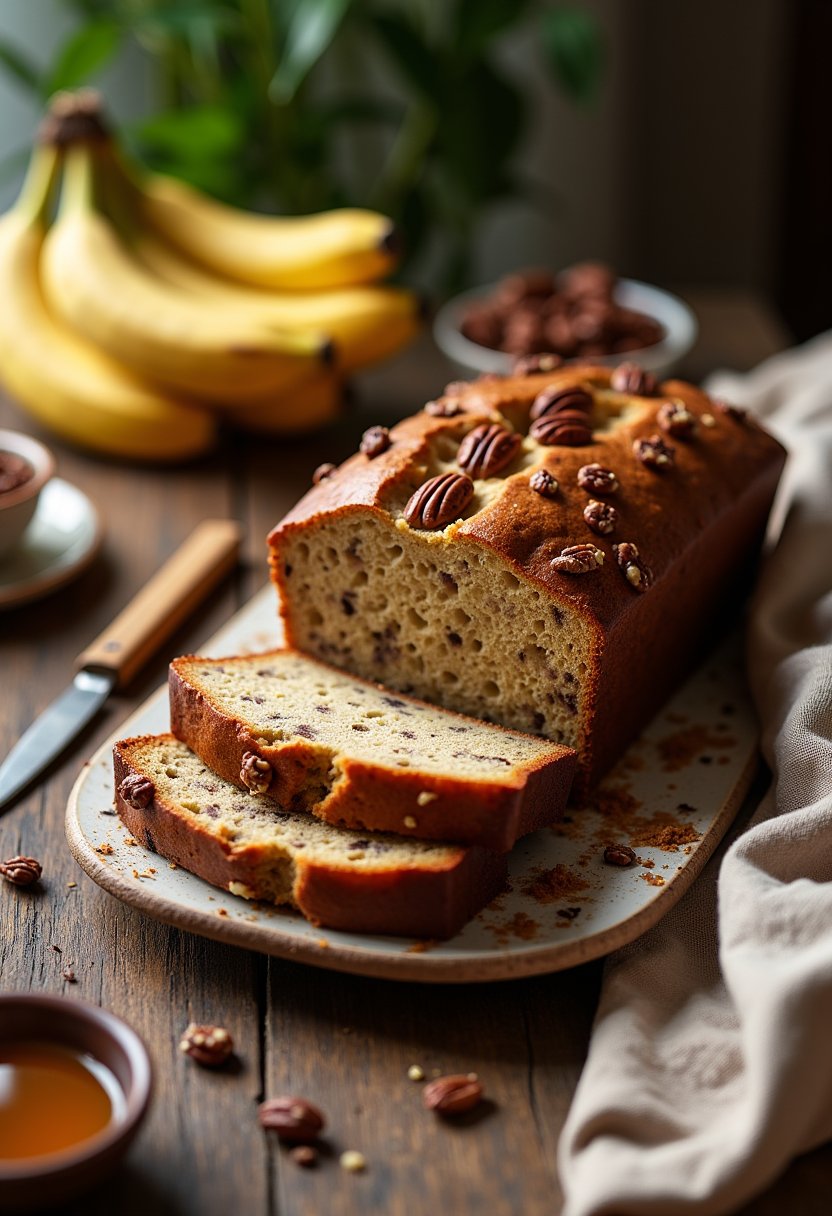 Banana Bread With Pecans Recipe dish