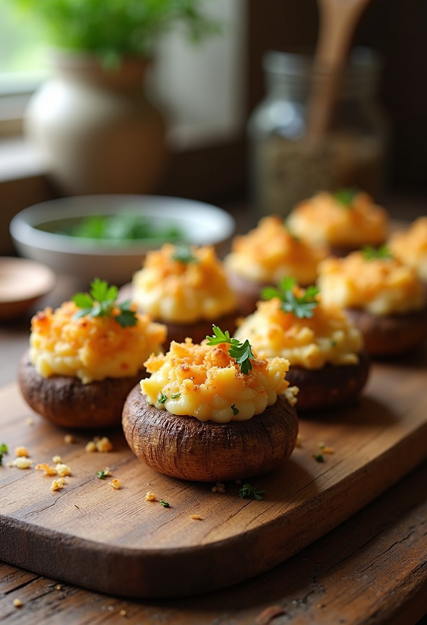 Longhorn Stuffed Mushroom dish