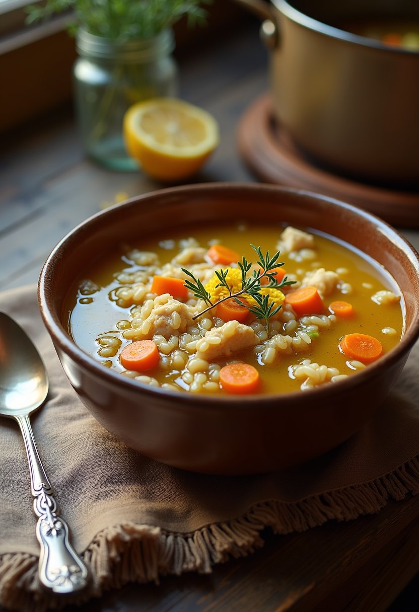 Demos Chicken and Rice Soup Recipe final dish