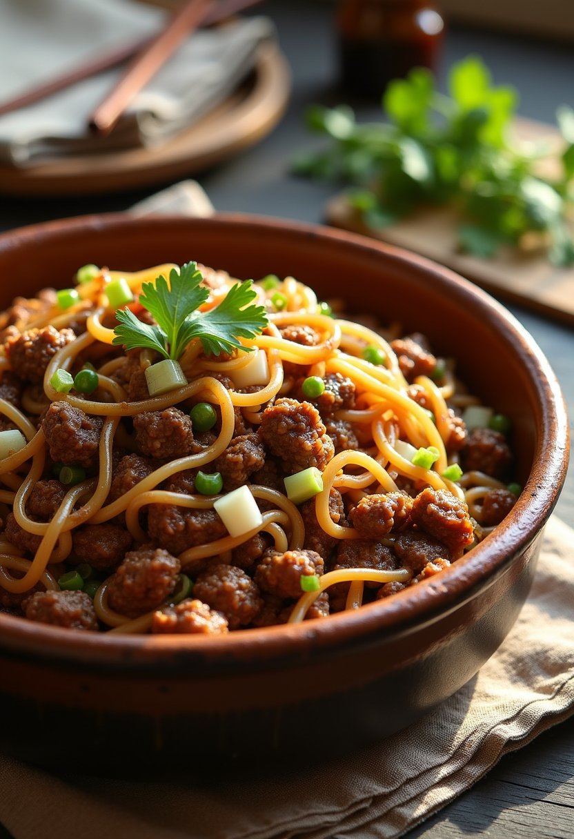 La Choy Hamburger Chow Mein final dish