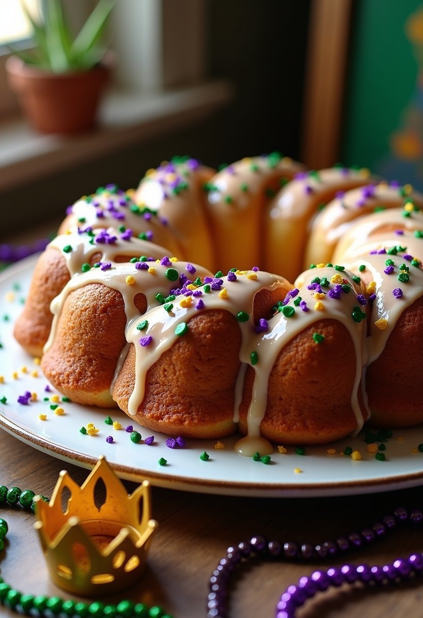 Cajun Ninja King Cake final dish