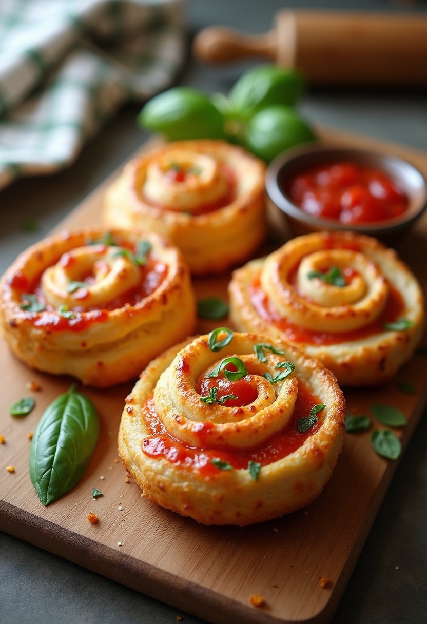 Puff Pastry Pizza Rolls final dish