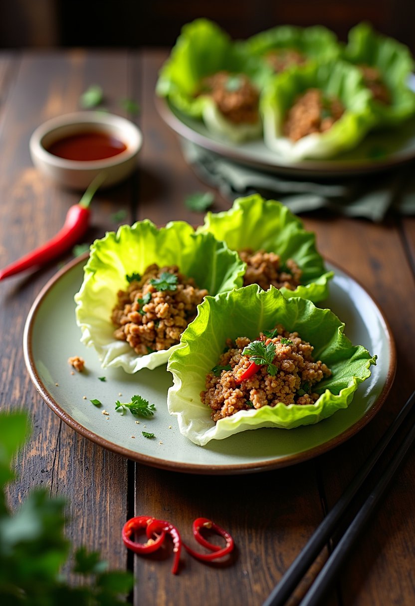 Cheesecake Factory Thai Lettuce Wraps final dish