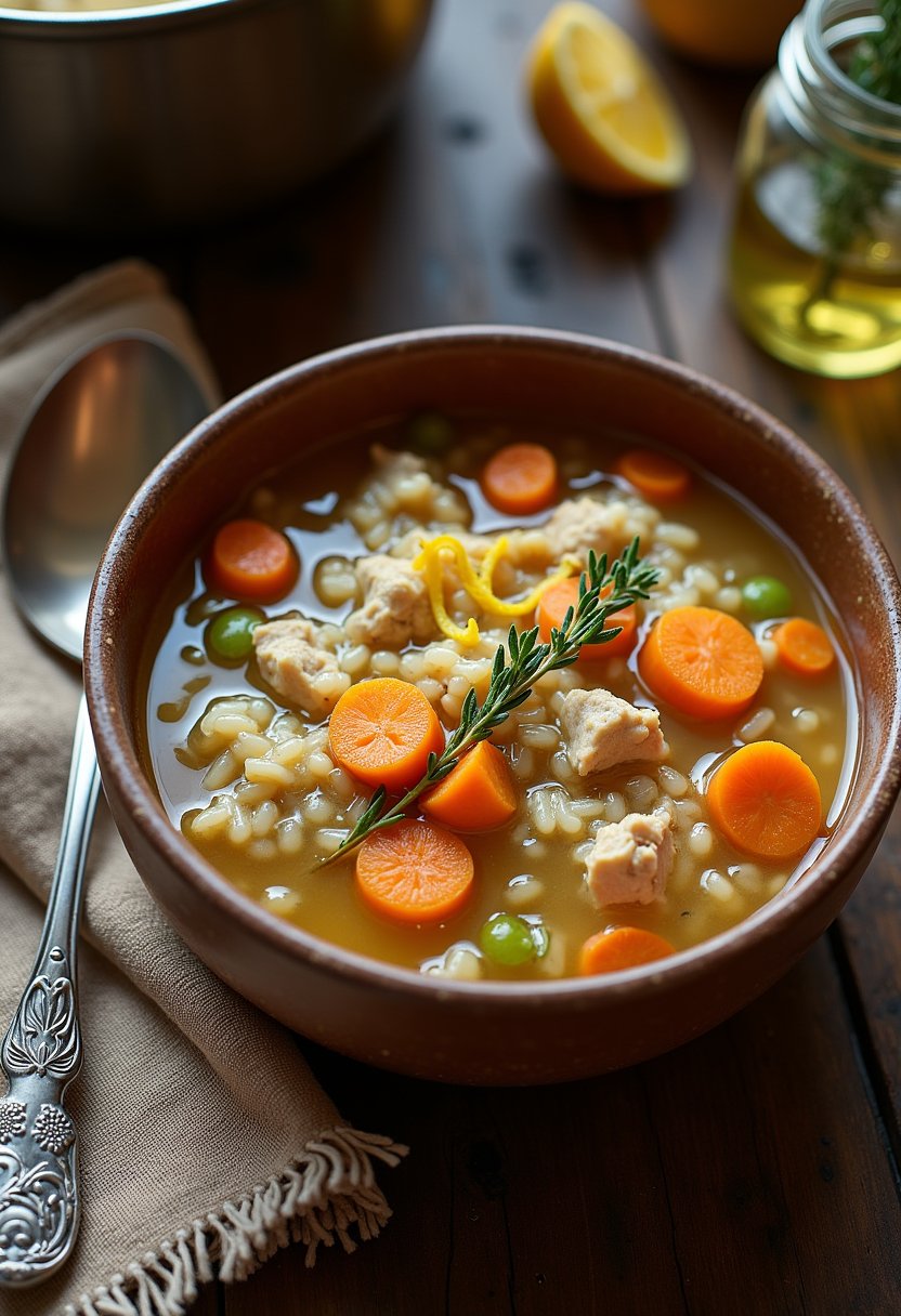 Demos Chicken and Rice Soup Recipe