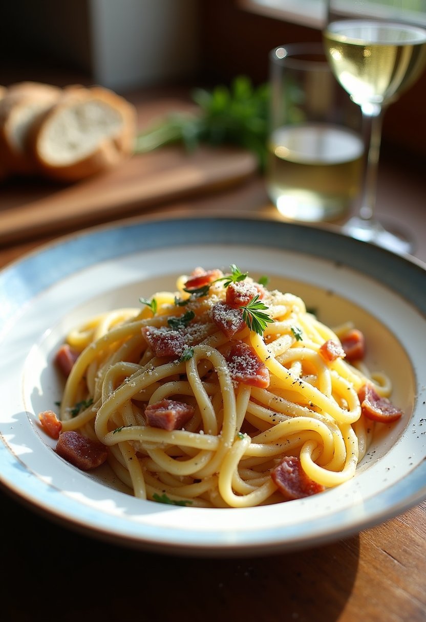 Stanley Tucci Pasta Carbonara Recipe dish