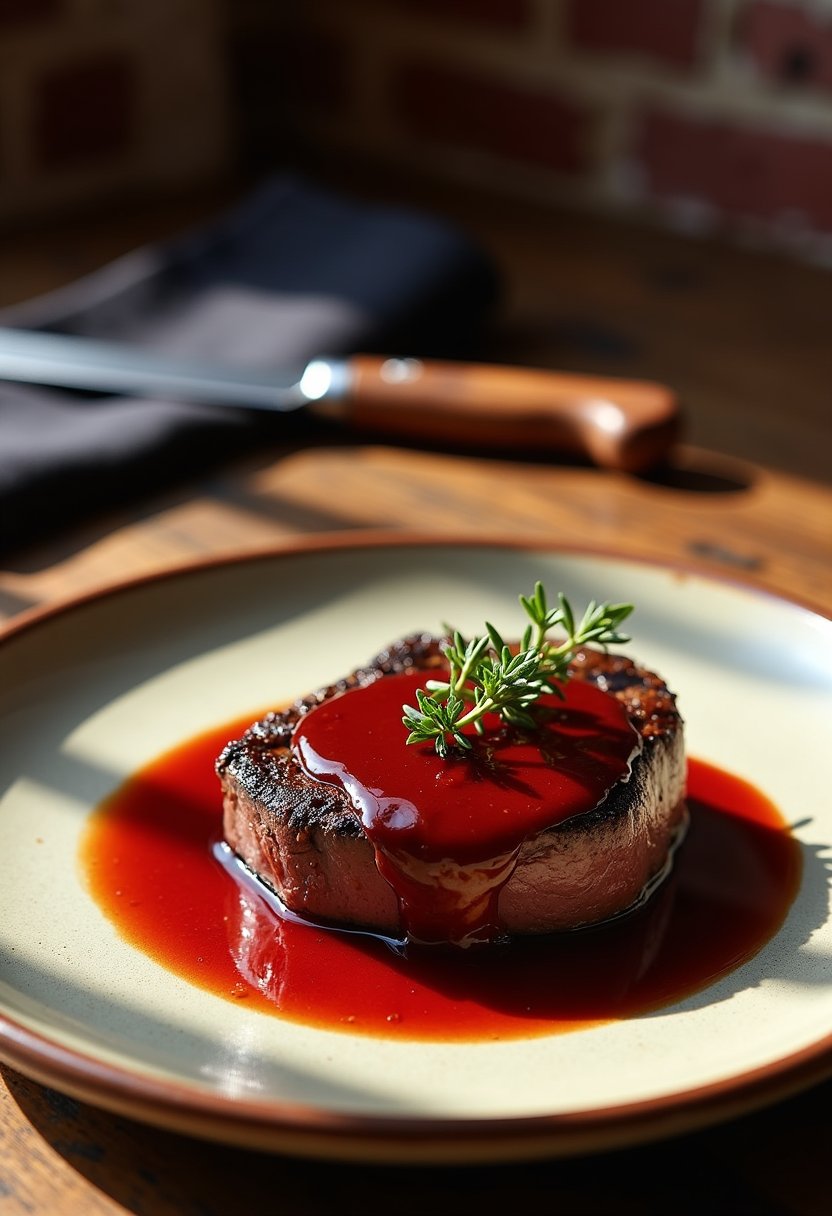 Peter Luger Steak Sauce final dish